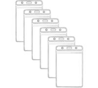 Porta badge verticale KINGSUM Porta badge sigillabile impermeabile in plastica trasparente adatto per carte magnetiche RFID/di prossimit/badge o