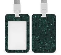 Porta badge verticale per documenti d'identità hacker con cordino staccabile, resistente, porta badge, porta badge impermeabile, per infermieri, ufficiali, insegnanti, personale di sicurezza
