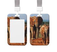 Porta badge verticale sigillabile impermeabile con finestra trasparente Walking on the Prairie ID Card Name Sliding Key Cards Holders Protector Pochette per lavoro ufficio