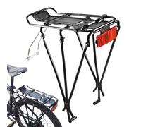 Porta bagagli biciclette - Frame scaffale pannier, vettore posteriore riflettente | Piattaforma carico sedile in alluminio regolabile, supporto la spesa trasporto esterno