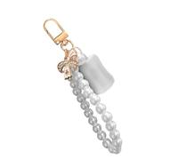 Porta-balsamo per labbra portatile, in silicone, universale, leggero, resistente, per il trasporto quotidiano, con clip portatile sul portachiavi