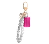 Porta balsamo per labbra portatile, tappi in silicone, anello portachiavi di fissaggio, capacità generale, peso leggero, per l'uso quotidiano di silicone e ottone
