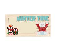 Porta banconote in legno squisito, creativo porta soldi divertente per le vacanze, elegante motivo Merry Christmas, porta biglietti di auguri di Natale per bambini, figli, figlie, tutte le dimensioni,