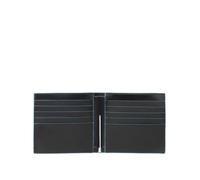 Porta banconote in pelle con protezione anti-frode RFID Blue Square, nero - Tabella Colori: Nero