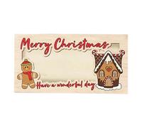 Porta banconote natalizio, in legno, divertente porta banconote, 17,8 x 8,9 cm, divertente portafoglio natalizio per bambini, figli, figlie, A3, Refer to description, Unisex