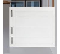Porta Basculante in Legno Massiccio, Porte Oscillanti da Bar, Singole Porte del Caffè, con 3 Cerniere Chiusura Automatica, for Corridoio Cucina Bancone Pub Ingresso(Bianco,W62*H80cm)