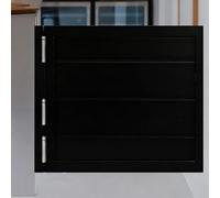 Porta Basculante in Legno Massiccio, Porte Oscillanti da Bar, Singole Porte del Caffè, con 3 Cerniere Chiusura Automatica, for Corridoio Cucina Bancone Pub Ingresso(Nero,W64*H90cm)