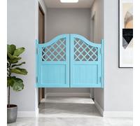 Porta basculante in legno, W 70-150cm Porta da Saloon, apertura 180°, Porte Oscillanti da Bar, Porte a Mezza Vita for Decorazioni for la casa, divisorio Interno, Scale, Cucina(Lightblue,92 * 90cm)