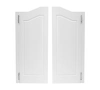 Porta basculante per salone, divisoria automatica, in legno, doppia porta, stile retrò, spessore 3,5 cm, per corridoio, cucina, bar, pub, parete d'ingresso (bianco, 115 x 50 cm)