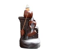 Porta bastoncini di incenso, Bruciatore di incenso in ceramica Porta incenso Bruciatore di incenso a riflusso creativo Decorazione Fornace in legno di sandalo Bruciatore ceramico a flusso d'acqua Port