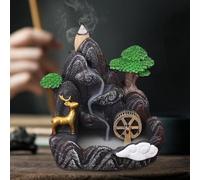 Porta bastoncini di incenso, Bruciatore di incenso in ceramica Porta incenso Bruciatore di incenso a cascata Porta incenso in resina a riflusso Fontana Bruciatore di incenso a cascata for decorazioni