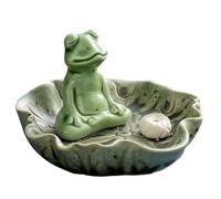 Porta Bastoncini di Incenso | Portaincenso A Rana In Ceramica | Rinfrescanti Purificatori d'Aria per Meditazione Camera Bagno Yoga