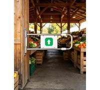 Porta Battante Unidirezionale Porta a Dispositivo Battente a Molla | Barriera d'Ingresso Commerciale e Industriale ad Apertura Manuale, Pannello a Flusso Controllato per Centro Commerciale