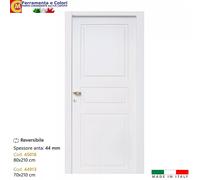 Porta Battente Bianco Laccato Reversibile Legno Liscia Cieca Per Interni Casa