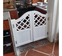 Porta battente del caffè Porte del salone occidentale oscillanti for la cucina, doppie porte bianche della porta del caffè, decorazione della porta battente del bar del ristorante(W125cmxH90cm)