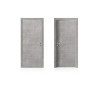 Porta battente reversibile Bormio cemento 80x210 cm Cemento