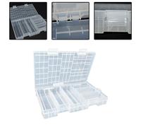 Porta batteria in plastica trasparente antipolvere organizer trasparente