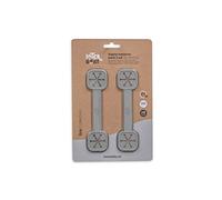 Porta-bavaglino in silicone grigio per bambini