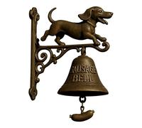 Porta Bell Dachshund Motif | Halloween Hexe Türgong | Manuale Di Appeso 20 Cm Bell | Campana Decorativa per Casa, Recinzione Da Giardino, Negozio, Ingresso E Decorazione Della Parete - Metallo