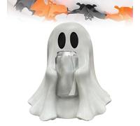 Porta bevande a forma di fantasma di Halloween, carino e spettrale, divertente e unico, per lattine di coca cola, decorazione unica per bevande per feste e riunioni (A)