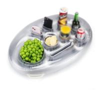 Porta bevande gonfiabile per piscina, grande capacità, per feste, robusto materiale antistatico da 0,6 mm, può contenere bottiglie, telefoni e snack, facile da gonfiare, per