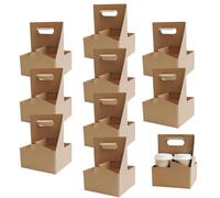 Porta bevande Per Consegna Di Cibo - Handle Brink Toard, Consegna Del Vassoio Di Trasporto | Scatole Di Portabottiglie 10x Bevande, Scatole Portabottiglie Di Portatori In Cartone Robusti P, 4