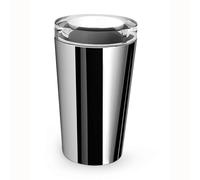 Porta Bicchiere da Appoggio LAPIANA in acciaio inox lucido e vetro Dimensioni 8x8xh13 cm Made In Italy inox lucido