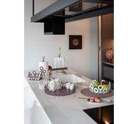 porta bicchieri bollicine Viola ametista in Ferro 16x8,5x10hcm