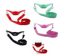 Porta Bicchieri da Vino Portatile 8 Pezzi Portabicchiere da Vino al Collo Porta Bicchiere Di Vino Per Il Collo Porta Bicchieri da Vino con Cordino Multicolore PVC Perfetto per Picnic Feste Matrimoni