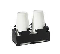 porta bicchieri duck Nero in Ferro 16x8x7,5hcm