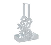 porta bicchieri margherite Bianco marmo in Ferro 16x8x27cmh