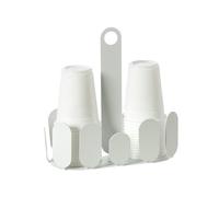 porta bicchieri park Bianco marmo in Ferro 20x8,7x20hcm