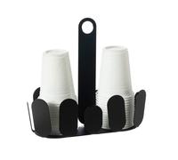 Arti & Mestieri Park - Porta bicchieri di Design 100% Made in Italy - in Ferro, 20x8,7x20h cm (Nero)