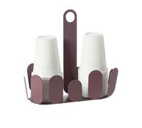 Arti & Mestieri Park - Porta bicchieri di Design 100% Made in Italy - in Ferro, 20x8,7x20h cm (Viola Ametista)