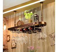 Porta Bicchieri Sospesi Asta Regolabile Porta Bicchieri Design Retrò Portabottiglie Sospeso Design Moderno Portabottiglie Da Soffitto Con Portabicchieri Per Bar, Caffetterie, Ristoranti E Cucine