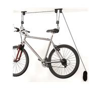 PORTABICI SOSPENSIONE APPENDI BICI SOFFITTO CANTINA GARAGE CARRUCOLA 1 BICI 20KG
