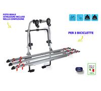 Porta bici universale posteriore da auto 3 biciclette bicicletta in acciaio kit