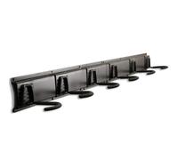 PORTA BICICLETTA MURO SUPPORTO 6 POSTI BICI BIKE STAFFA SALVASPAZIO GARAGE NERO