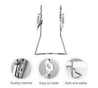 Porta Bicicletta Supporto per Bicicletta in Ferro Argento Doppio | Accessori Bici, Cavalletti Bici, Rastrelliera per Parcheggio, Supporto da Parete per Bicicletta