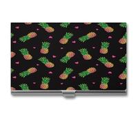 Porta biglietti da visita con ananas e cuori, sottile, professionale, ideale come organizer per biglietti da visita e porta carte regalo, per uomini e donne, Stile-9-6, Taglia unica, Porta biglietti