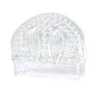 Porta biglietti da visita in vetro soffiato a mano, espositore trasparente for reception di hotel, organizer trasparente senza piombo(12.7 * 4 * 10.3cm)