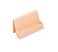 Porta biglietti da visita per scrivania, in plastica moderna, con nome, espositore da tavolo, porta carte di credito, organizer da scrivania, accessorio per ufficio, casa, rosa, 1 pezzo