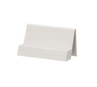 Porta biglietti da visita per scrivania, in plastica moderna, porta carte di nome, espositore da tavolo, porta carte di credito organizer da scrivania, accessorio per ufficio, casa, bianco, 1 pezzo