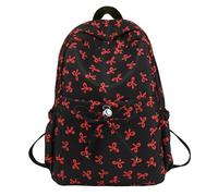 Porta biglietti da visita per ufficio rosa borsa con nodo, bella borsa kawaii per computer portatile, borsa cosmetica da donna set di bagagli a mano approvato dalla compagnia aerea, rosso, Taglia