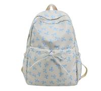 Porta biglietti da visita per ufficio rosa borsa con nodo, bella borsa kawaii per computer portatile, borsa cosmetica da donna set di bagagli a mano approvato dalla compagnia aerea, blu, Taglia unica