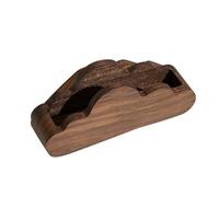 Porta Biglietti da Visita Porta biglietti da visita in legno di faggio noce nero Scatola portaoggetti da scrivania in legno massello Porta biglietti da visita for ufficio Porta biglietti da visita Sca