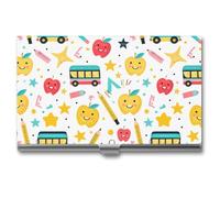 Porta biglietti da visita sottile in metallo per carte di credito e nome, organizer per uomini e donne, 9,4 x 5,6 x 0,8 cm, Stile:, Taglia unica