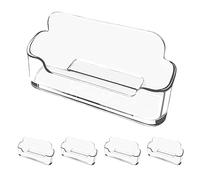 Porta biglietti da visita trasparente 4Pack,Biglietti da visita,Supporto per biglietti da visita acrilici,Stand in plastica per display titolari di biglietti da visita desktop
