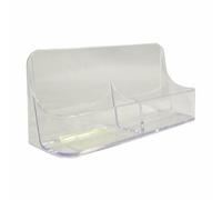 Porta biglietti da visita verticale Deflecto 2 tasche Divisore in plastica robus