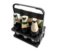 Porta birra con manico, Portatore di birra | Supporto pieghevole per bevande Ripiano a 6 fori per la consegna | Conservazione di bevande con manico per casa, campeggio, barbecue in giardino,